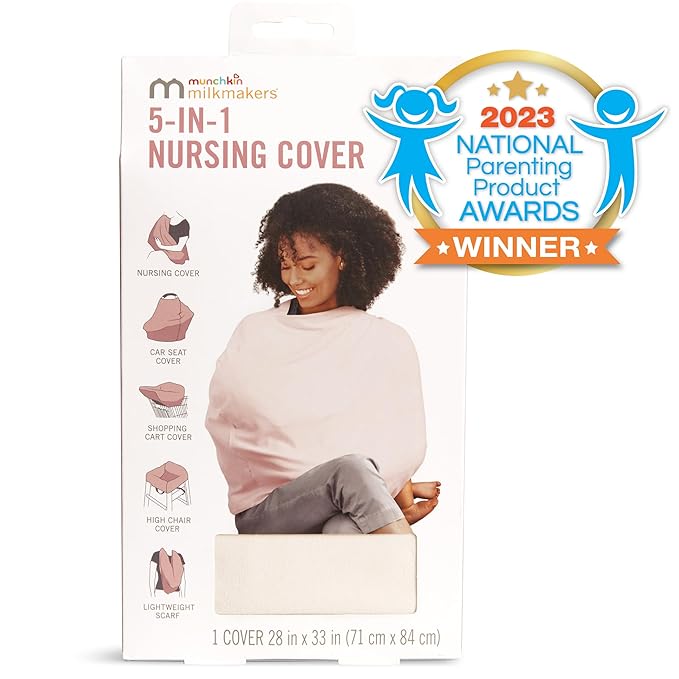 Munchkin® Milkmakers® 5-in-1 Nursing Cover, Pale Peach