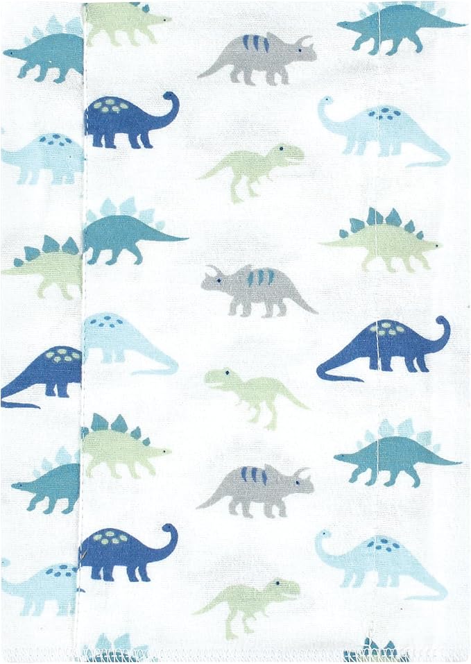 Luvable Friends Hudson Baby Flannel Burp Cloths 7pk, Soft Dino