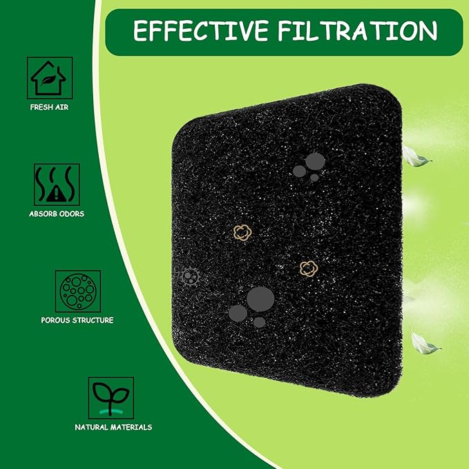 8 Pack Carbon Diaper Pail Deodorizer Filter,Odor Absorber Activated Carbon Filter Compatible with Dekor Classi/Plus Diaper Pail,Keeping House Air Fresh
