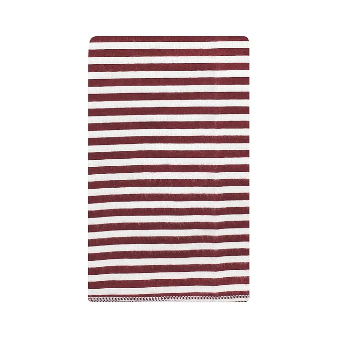 Hudson Baby Unisex Baby Cotton Flannel Burp Cloths, Burgundy Floral, One Size