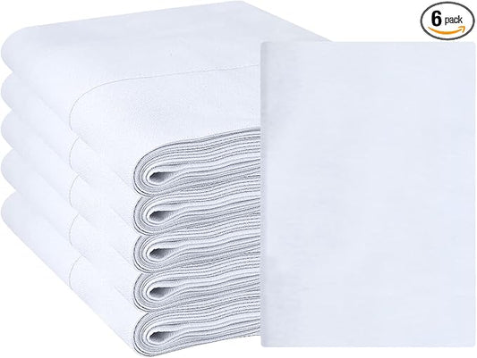 Linteum Textile Supply Birdseye Prefold Cloth Diapers 4-6-4 Ply 14x21 Inches Burp Cloth 100% Cotton Diapers for Babies Unisex No Shrinkage Washable Reusable Diaper (White) 6 Pack