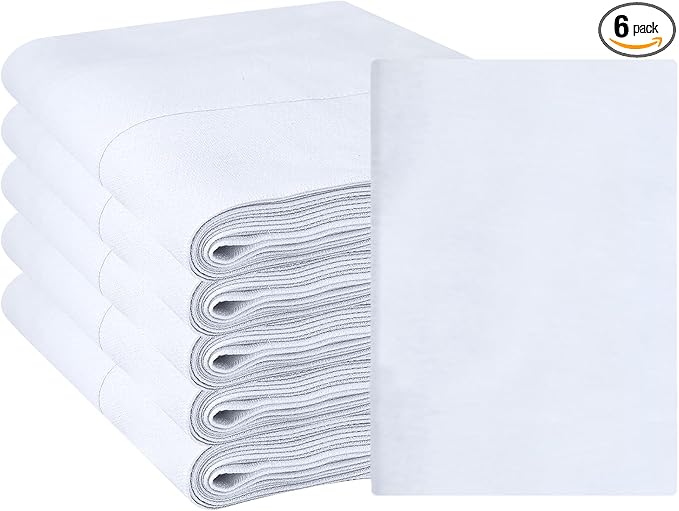 Linteum Textile Supply Birdseye Prefold Cloth Diapers 4-6-4 Ply 12x19 Inches Burp Cloth 100% Cotton Diapers for Babies Unisex No Shrinkage Washable Reusable Diaper (White) 6 Pack