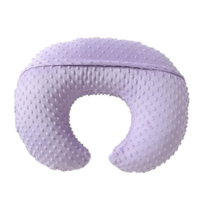 Nursing Pillow Cover Breastfeeding Pillow Cases Plush Dot Slipcover (Orchid)