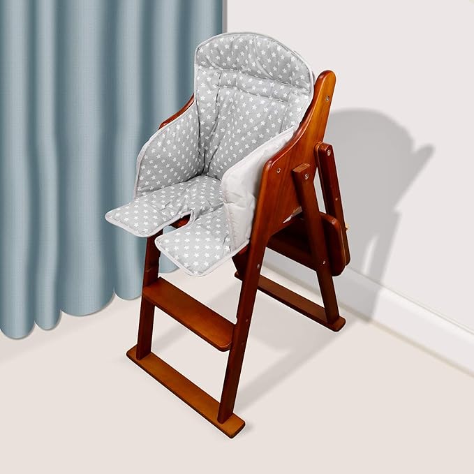 twoworld High Chair Cushion, High Chair Seat Cover for Baby Dining Hair (Gray Star)