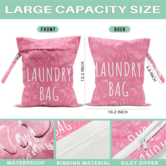 Wet Laundry Dry Bags for Diaper Waterproof Swimsuit Washable Reusable Bag for Beach Diapers Dirty Yoga Gym Clothes Plant Gifts for Men Women Baby Friend
