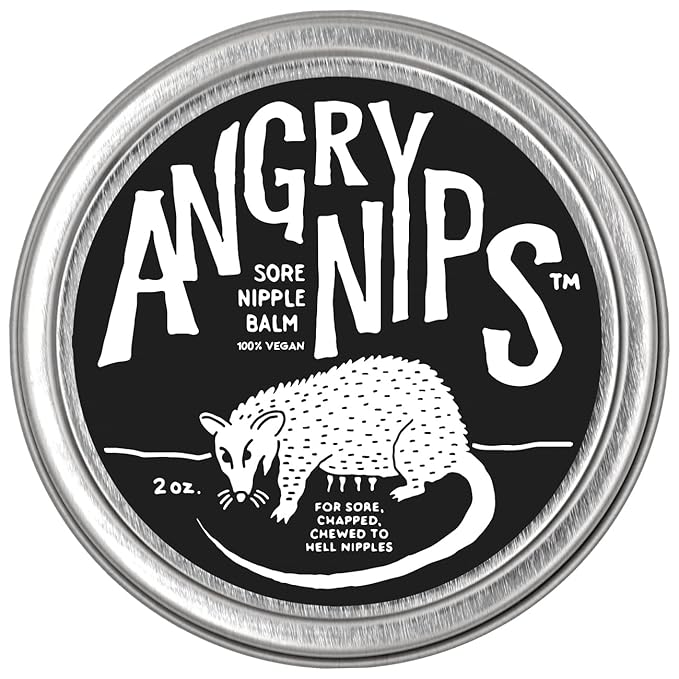 Sore Nipple Balm, 100% Plant-Based Vegan Breast Cream for Sore, Chapped Nipples, 2oz
