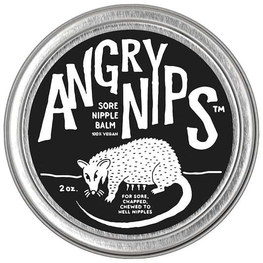 Sore Nipple Balm, 100% Plant-Based Vegan Breast Cream for Sore, Chapped Nipples, 2oz