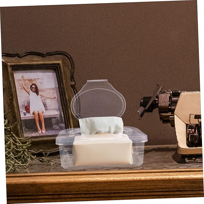 2pcs Baby Wipes Box Clear Plastic Boxes Travel Wipes Case Clear Organizer Box Wipe Holder Case Diaper Wipes Boxes Wipe Dispenser Nursery Wipes Dispenser Wipe Dispenser for Bathroom