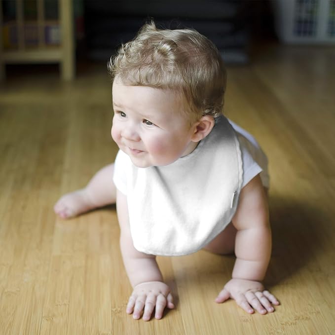 green sprouts Stay-dry Baby Bibs (10 pack) Waterproof protection, Adjustable hook-&-loop closure, Machine washable