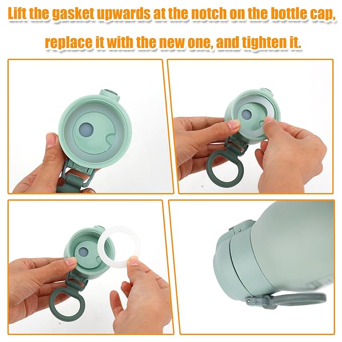 6pcs Seal Rings for Momcozy Bottle Warmer, BPA-Free Silicone Bottle Replacement Gasket for 17oz/500ml Portable Milk Warmer