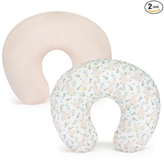 Accmor 2 Pack Nursing Pillow Covers, Stretchy Nursing Cover for Breastfeeding, Ultra Soft Comfortable Pillow Slipcover for Baby Girls Boys Newborn
