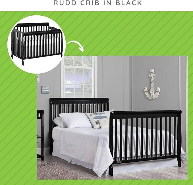 Full-Size Conversion Kit Bed Rails for Viv + Rae Convertible Cribs - Solid Wood Rail - Toddler and Adult Bed Rail for Full-Size Beds - Essential Nursery & Baby Furniture (Black, Option 4)