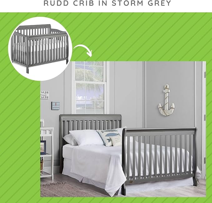 Full-Size Conversion Kit Bed Rails for Viv + Rae Convertible Cribs - Solid Wood Rail - Toddler and Adult Bed Rail for Full-Size Beds - Essential Nursery & Baby Furniture (Storm Grey, Option 4)