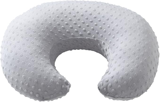 Baby Nursing Pillow Cover, Nursing Pillow Slipcovers for Breastfeeding Moms, Ultra-Soft Fit Standard Infant Nursing Pillows for Infant Newborn Baby Boy Girl (Glacier Gray)