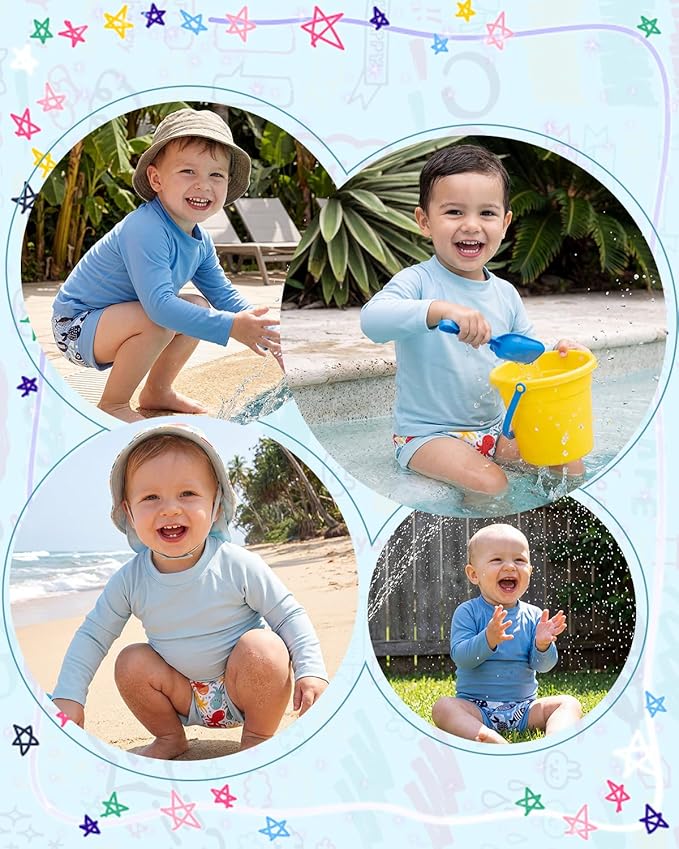 babygoal Reusable Swim Diaper - Waterproof Cloth Swimmers Pants for 12 Months to 18 Months Babies Infants Beach & Pool(Octopus, Turtle, Fish)