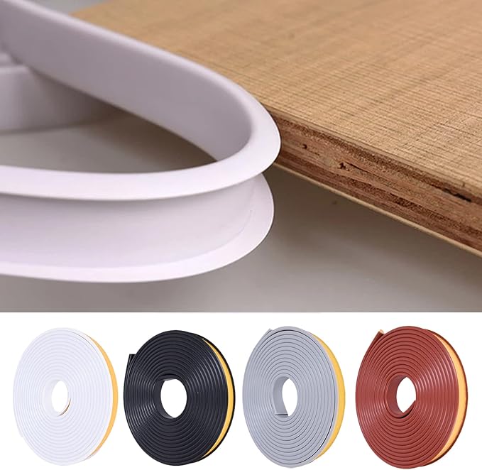 U-Shape Edge Banding, 16.4ft Self Adhesive Veneer Edging,TPE Flexible Furniture Edge Protector for Cabinet Repair Furniture Restoration (28MM, White)