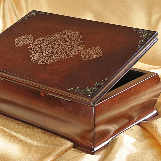 48 Solid Pure Copper Box Corner Protectors, Retro Table Edge Cover, Cabinet Furniture Decoration Edge Safety, Desktop Jewelry Box Corner Protectors (Bronze)
