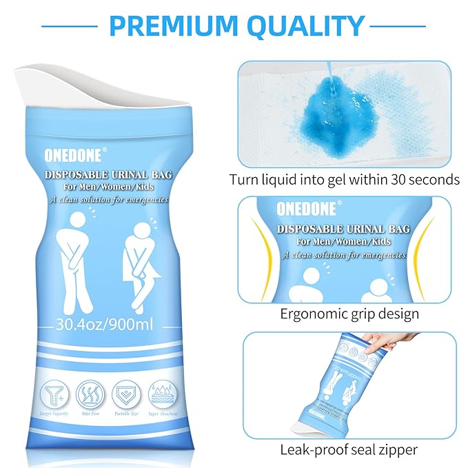 Portable Urinal for Kids Travel Urinal Pee Cup for Boys and Urinal Bags Pee Bags for Travel 24 Pack