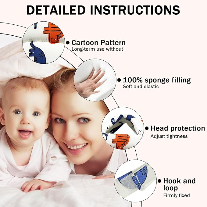 Baby Head Protector for Crawling Walking, Baby Helmet Adjustable No Bumps and Soft Cushion, Infant Safety Cap for Kid Learning to Walk