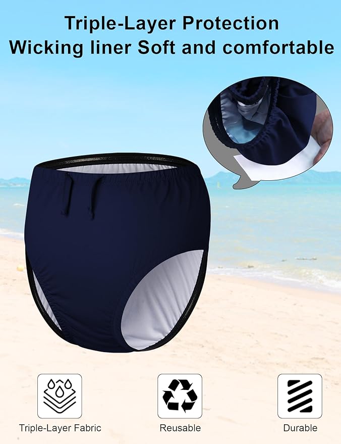 Youth Special Needs Reusable Swim Diapers Swimwear for Incontinence Diaper Covers Waterproof,Leakproof, Unisex