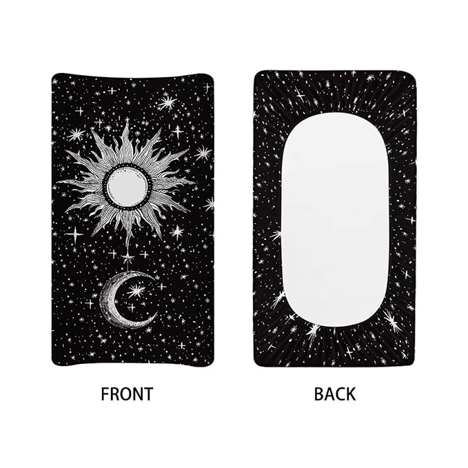 Sun and Moon Changing Pad Cover Neutral Baby Diaper Changing Table Covers Newborn Infant Changing Pad Sheets Toddler Changing Table Mat