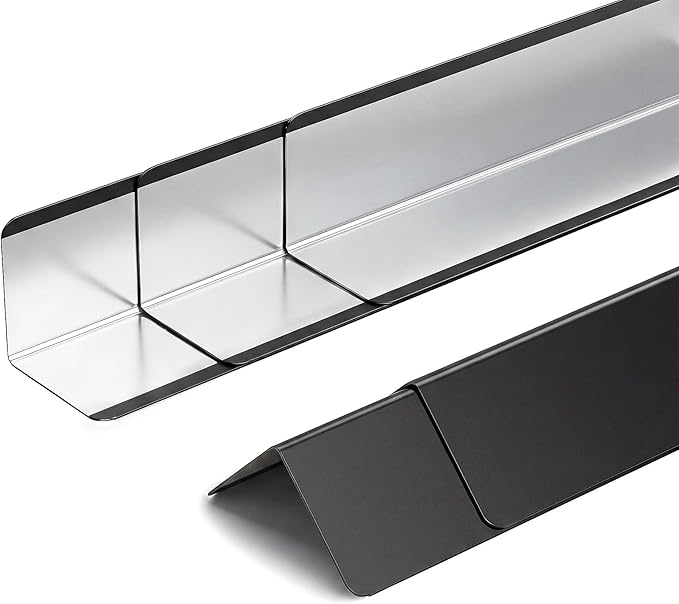 2x2x48 Inch 304 Stainless Steel Wall Corner Guards (5-Pack) Heavy Duty Rounded Corner Protector, Smooth Folded Edge Design for Wall Protection 90° Angle Metal Edge Black Guard Stainless Steel Slab