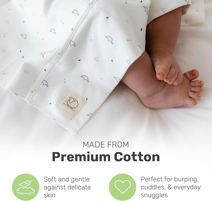 Snug Baby Cotton Burp Cloths, Absorbent, Lightweight, and Gentle Cotton for Mess-Free Moments, Baby Burp Cloths for Boys and Girls An Essential Addition to Every Parent's Diaper Bag