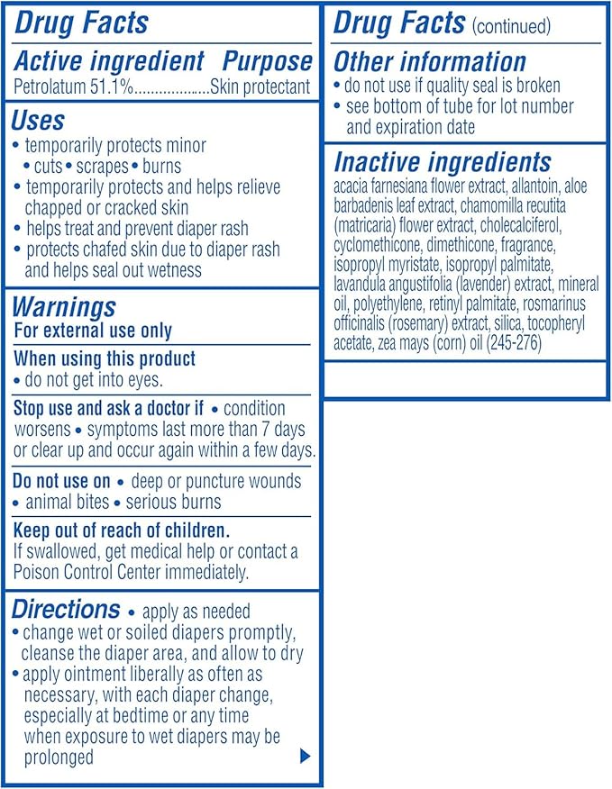 Balmex Multi-Purpose Healing Ointment & Skin Protectant for Diaper Rash and Chafing, with Petrolatum, 7 Moisturizers and Vitamins A&D, Pediatrician Recommended and Paraben-Free, 3.5oz (Pack of 2)