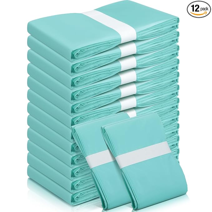 Yeaqee 12 Pack Diaper Disposal Liner Refills Compatible with Janibell Akord 280 Dekor Plus Diaper Pails Extra Thick Pail Refill Liners Adult Scented Odor Resistant Liners Holds up to 7200(Green)