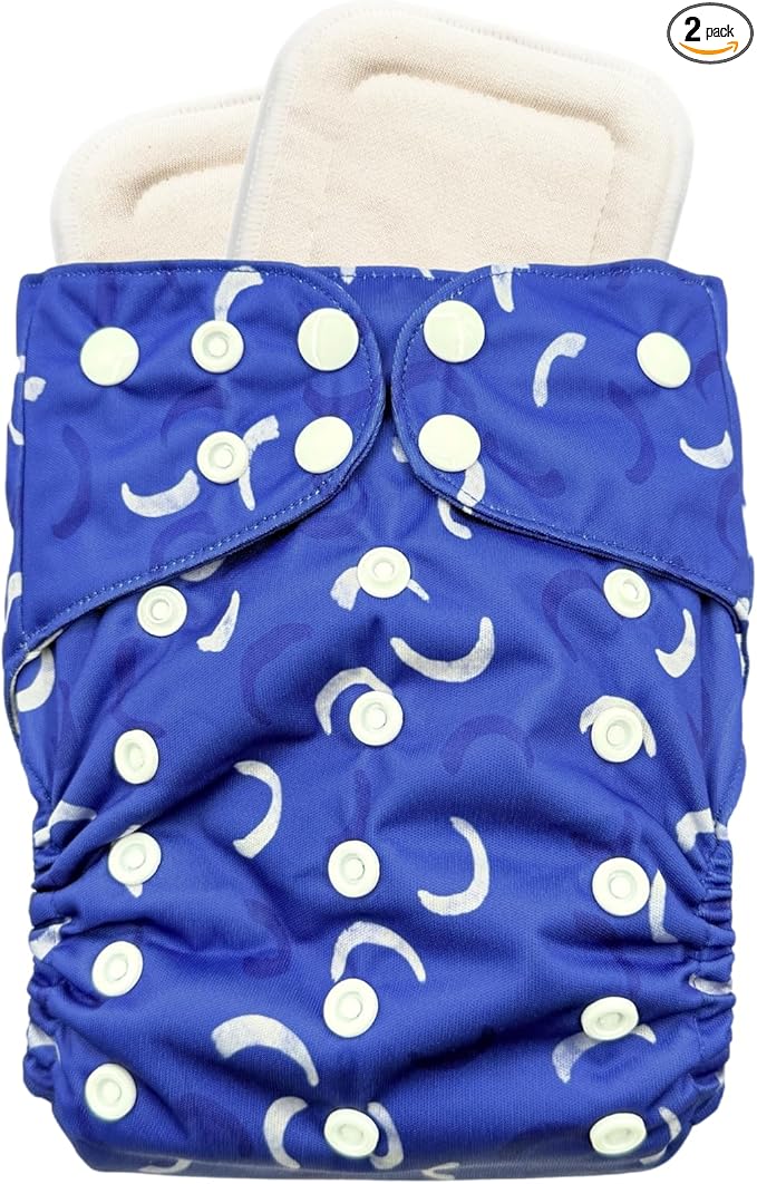 Sprout Pocket Cloth Diaper – Adjustable & Reusable Cloth Diaper with 1 Insert – Soft, Washable, Leakproof (Cosmic Tips)