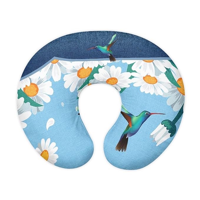 Forchrinse Hummingbird Daisy Nursing Pillow Cover for Baby Boys Girls,Stretch Nursing Pillows Slipcover Soft Nursing Pillow Slipcovers for Breastfeed
