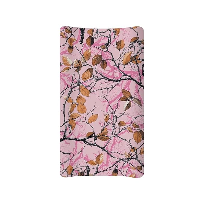 Camo Changing Pad Cover for Baby Soft Diaper Change Table Covers with Elastic Edge Washable Cradle Mattress Sheets 32"x16" Inch Hunting Decor