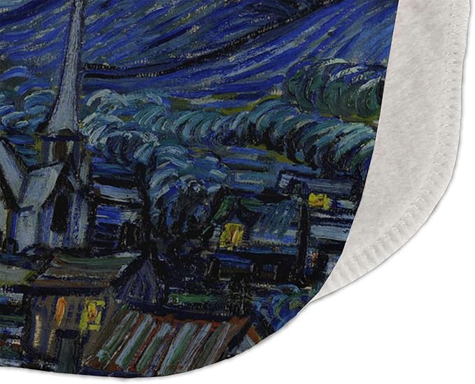 The Starry Night (Van Gogh 1889) Burp Cloth - Fleece