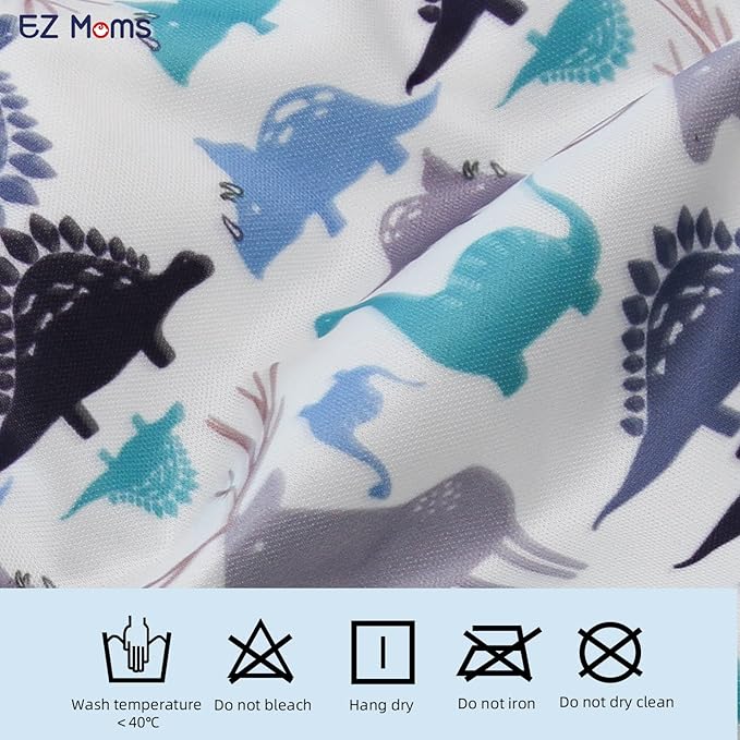 EZ Moms 6 Packs Waterproof Cloth Diaper Cover Soft Plastic Training Pants for Toddlers Reusable Rubber Underwear for Potty Training Portable Plastic Diaper Covers for Boys 3T with Baby Washable Wipes