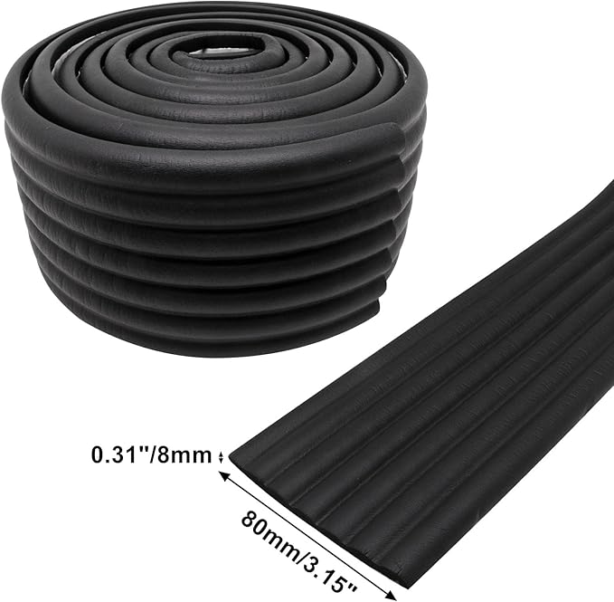 6.56ft Corner Protector Baby, Self Adhesive Baby Proofing Corner Guards Widen Edge Protector, Desk Edge Cushion, Furniture Table Covers Safety Bumper (Black)