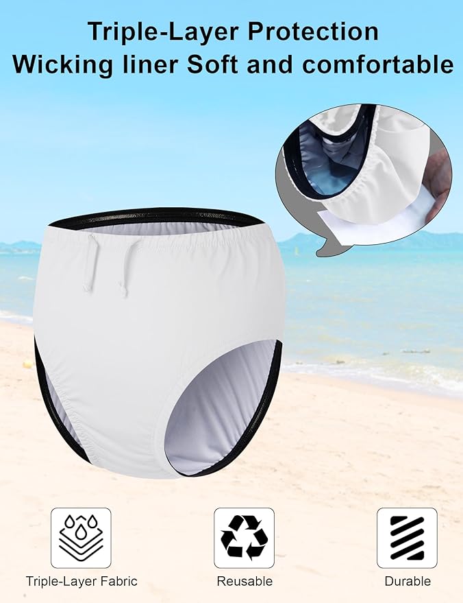 Youth Special Needs Reusable Swim Diapers Swimwear for Incontinence Diaper Covers Waterproof,Leakproof, Unisex