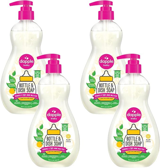 Dapple Baby Bottle & Dish Soap, Fresh Citrus, Plant Powered, Hypoallergenic, Baby Bottle and Dish Liquid, 16.9 fl oz, 1 Count