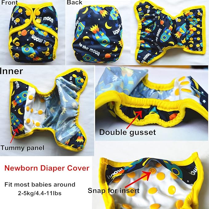 Newborn Baby Diaper Nappy Cover 4.4lbs to 10lbs