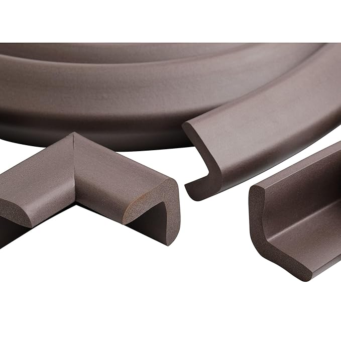 Prince Lionheart Table Edge Guard with 4 Corners, Chocolate Brown