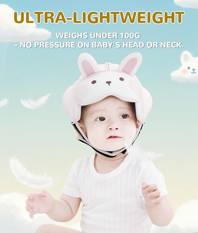 Baby Safety Helmet for Crawling Walking - Mambobaby Baby Helmet Adjustable Baby Head Protector Breathable Soft Infant Helmet Head Protection Helmets for Aged 6-24 Months, Ultra-Lightweight