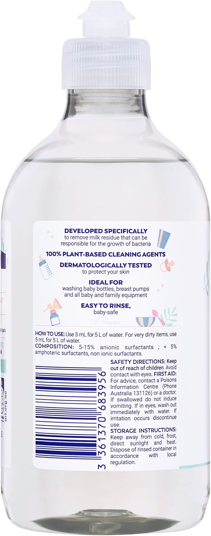Milton Sensitive Baby Bottle & Teats Washing Up Liquid
