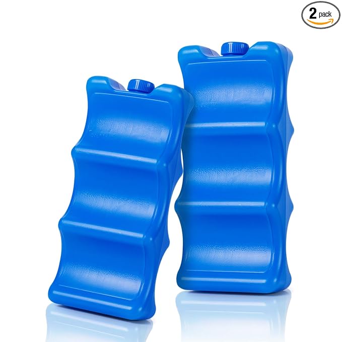 Teamoy Breastmilk Ice Pack (Pack of 2), Bottle Ice Packs for Breastmilk Storage and Breastfeeding Working Mom, Large