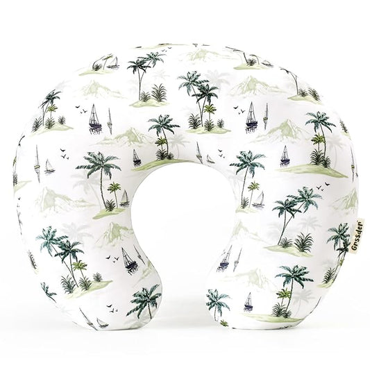 GRSSDER Nursing Pillow Cover Stretchy Minky Removable Nursing Covers for Breastfeeding Pillows, Ultra Soft Comfortable Slipcover for Boy and Girls, Sunny Holiday