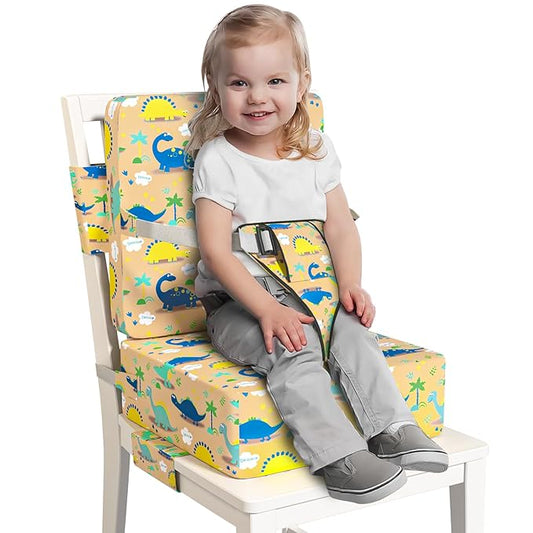 Booster Seat for Dining Table, Toddler Booster Seat for Dining Table with Safety Buckles, Anti-Scratch Easy Cleaning Toddler Seat for Table
