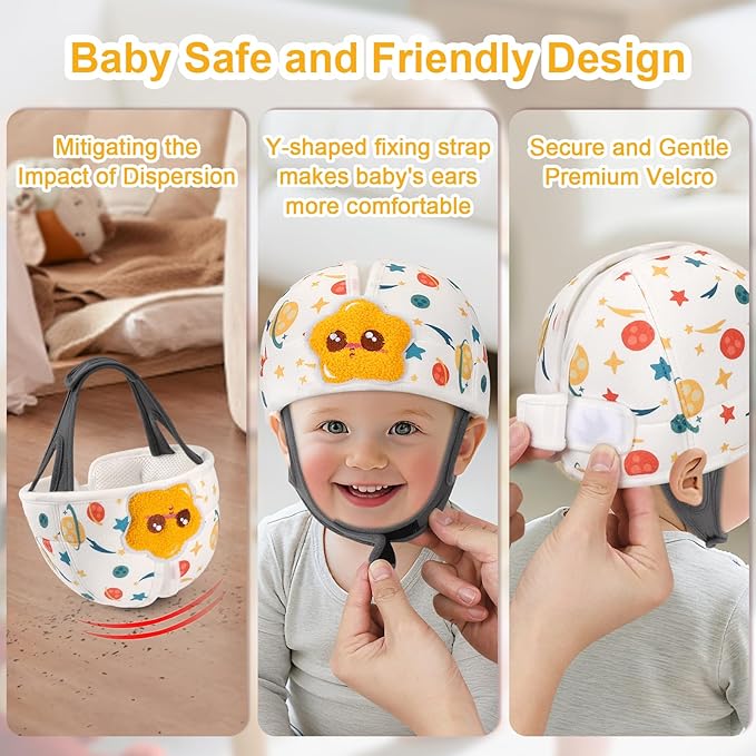 Accmor Baby Head Protector, Toddler Helmet for Crawling Walking, Cute Infant Headguard Soft Baby Helmets for Safety Cushion Anti-Collision, Lightweight Breathable Protective Caps for 6m-24m Girls Boys