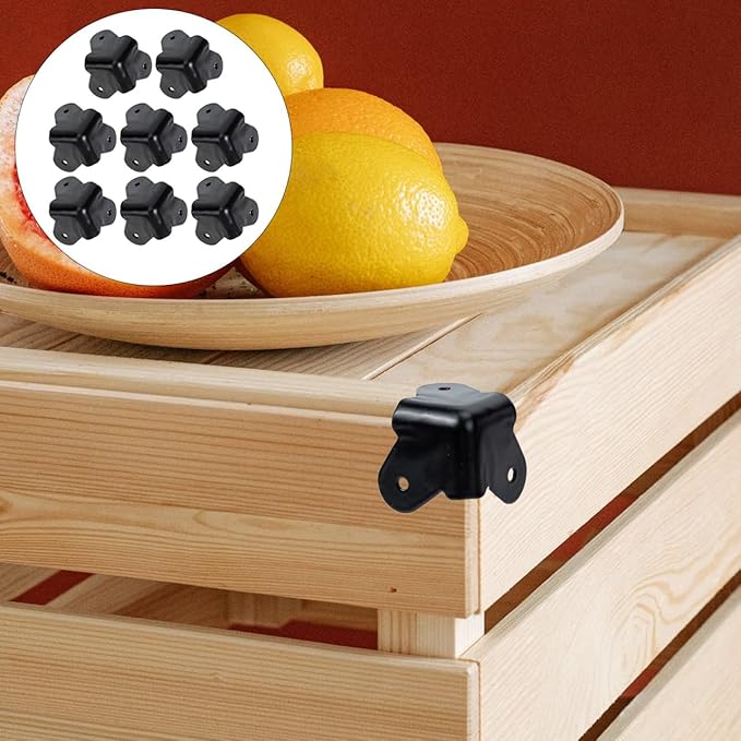 Metal Speaker Corner Protectors 1.77X1.57X1.57In Practical Speaker Cabinet Corner Guards with Screws Anti-Collision Edge Protection for Furniture and DIY Stage Boxes