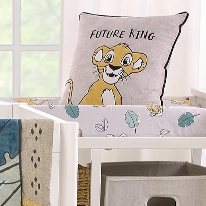 Disney Lion King Ivory, Teal, Sage and Gold Simba Future King Super Soft Changing Pad Cover