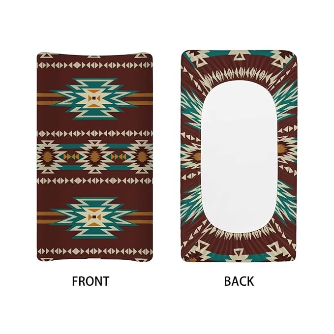 Aztec Diaper Covers for Boys Comfort Diaper Western Change Table Pad Covers Soft Breathable Changing Pad Sheets Cover