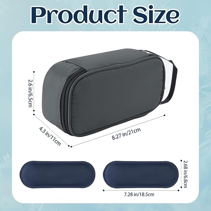 Breastmilk Cooler Bag with Ice Pack, Portable Insulated Breast Milk Storage Cooler Bag, Small Stylish Breastmilk Storage Bag Cooler with Wrist Strap (Dark Gray)