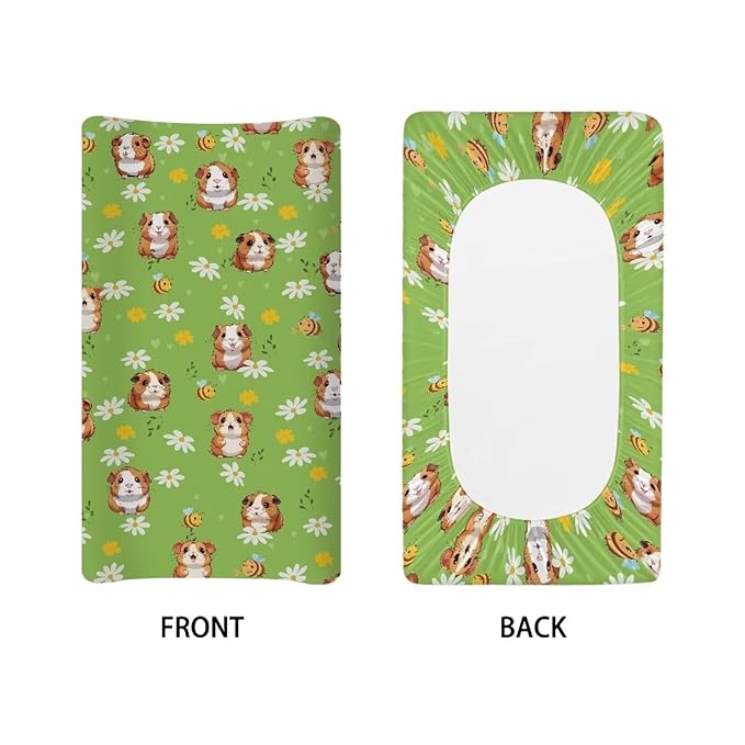 Hamster Baby Changing Pad Cover Bee Soft Stretchy Diaper Changing Table Pad Cover for Girls Boys Breathable Nursery Cute